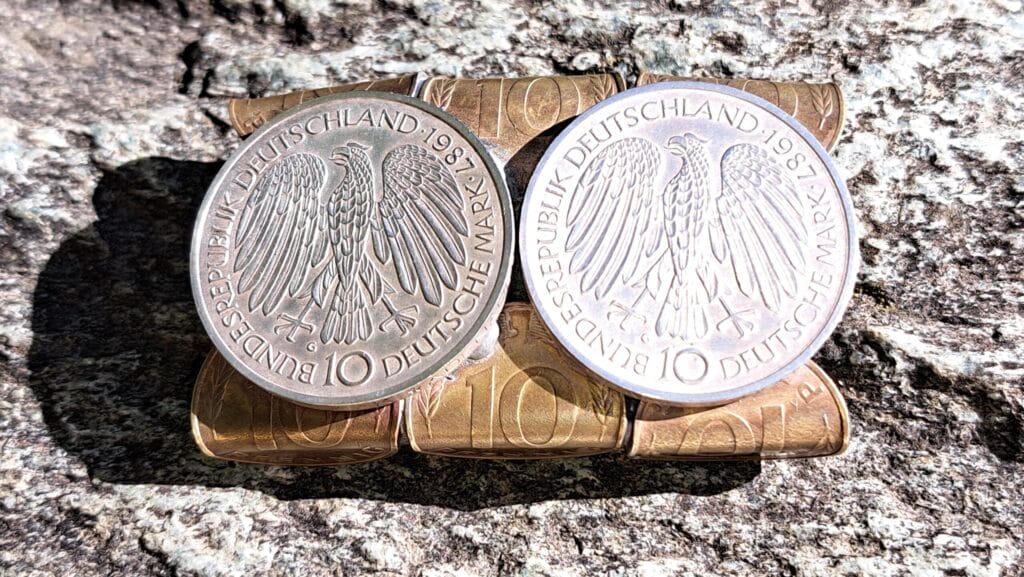 Deutsche Mark mit Groschen