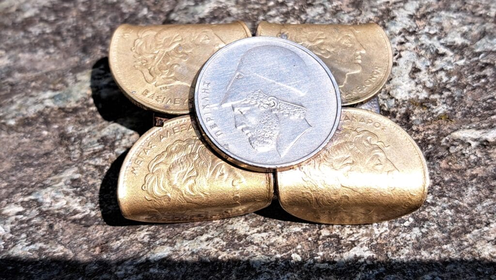 Gürtelschnalle Griechische Drachmen
