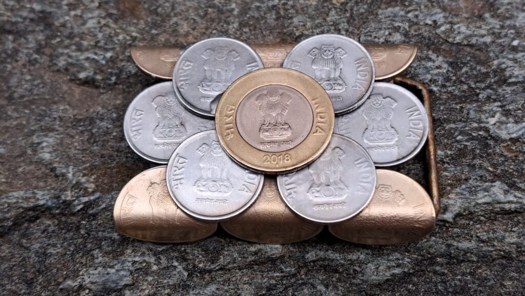 Gürtelschnalle Indien, Rupee