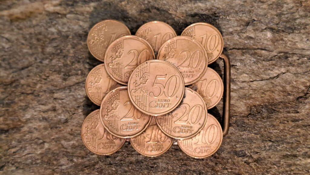 Gürtelschnalle ''Euro-Cents''