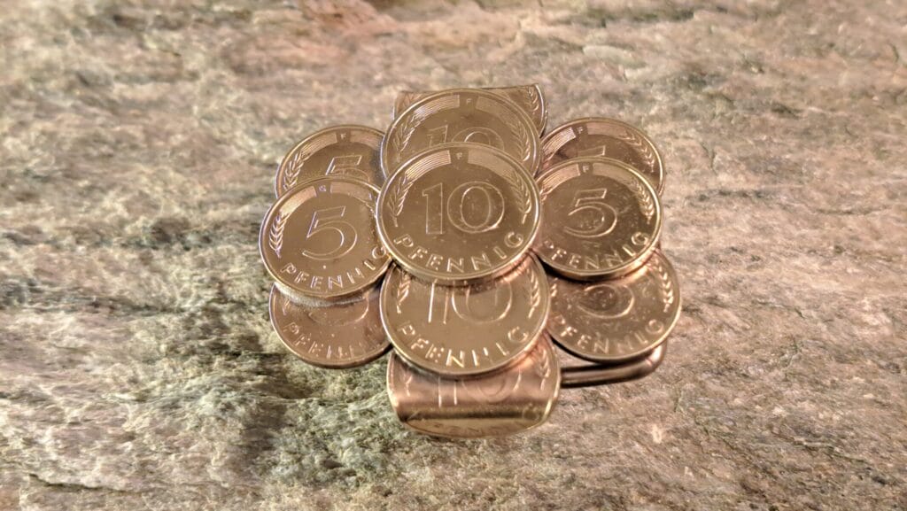 Gürtelschnalle ''Grünes Kleingeld'' für 3 cm breiten Gürtel (für Damen)