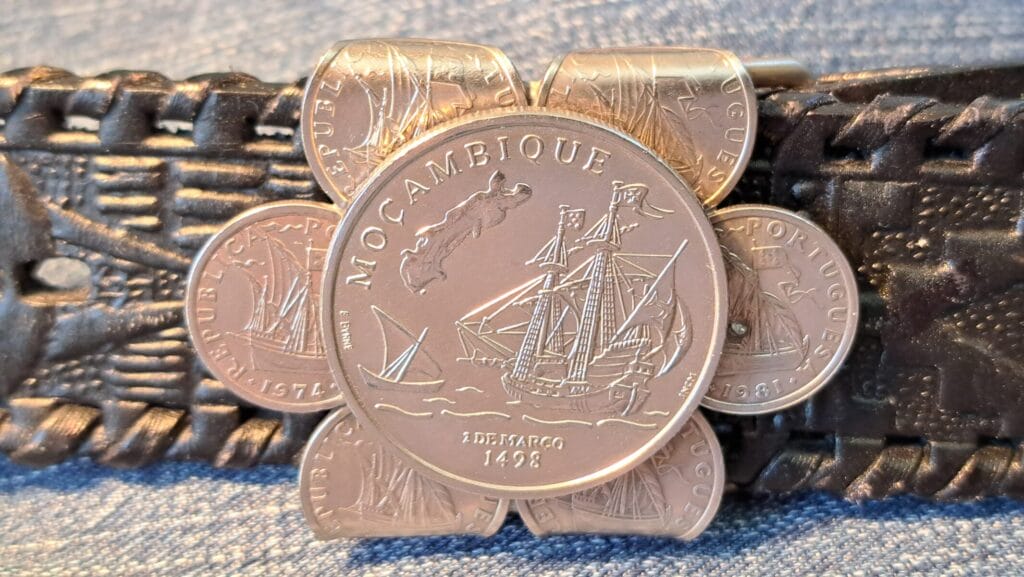 Gürtelschnalle ''Portugals Kolonie'' für 4 cm breiten Gürtel (für Herren)