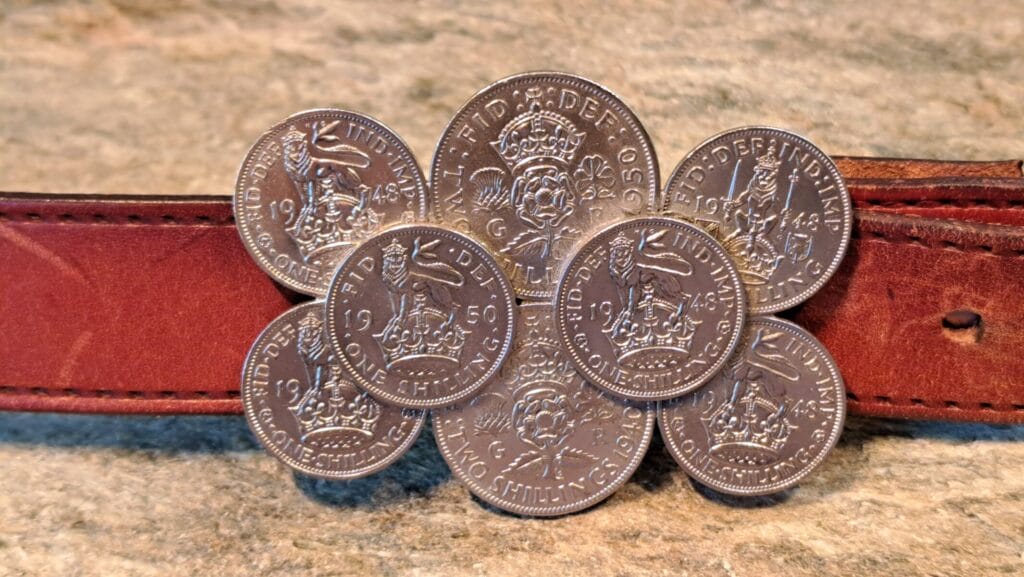 Gürtelschnalle ''Old Shilling'' für 3 cm breiten Gürtel (nicht nur für Damen)