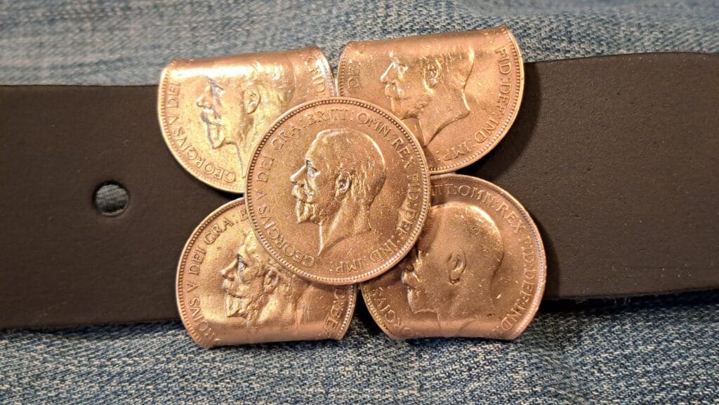 Gürtelschnalle ''Big Edward Coins'' für 4 cm breiten Gürtel (nicht nur für Herren)