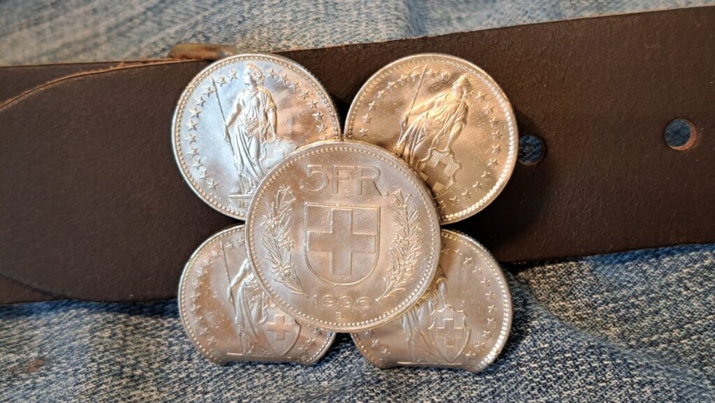Gürtelschnalle ''Helvetia''für 4 cm breiten Gürtel (nicht nur für Herren)