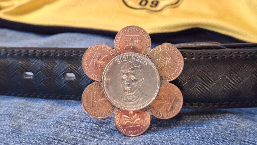 Gürtelschnalle ''Europapokalsieger 1966'' für 3 cm breiten Gürtel (nicht nur für Damen)
